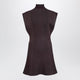 Alaïa Short Aubergine Silk Knit Dress