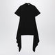 Alaia Black Mockneck Mini Dress In Cotton Blend