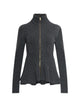 Alaia Virgin Wool Cashmere Peplum Cardi