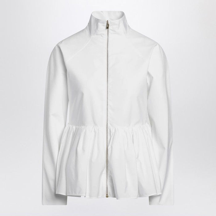 Alaia White Cotton Poplin Peplum Jacket