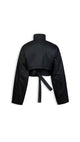Alaia Black Bomber Jacket With Belt/Zip