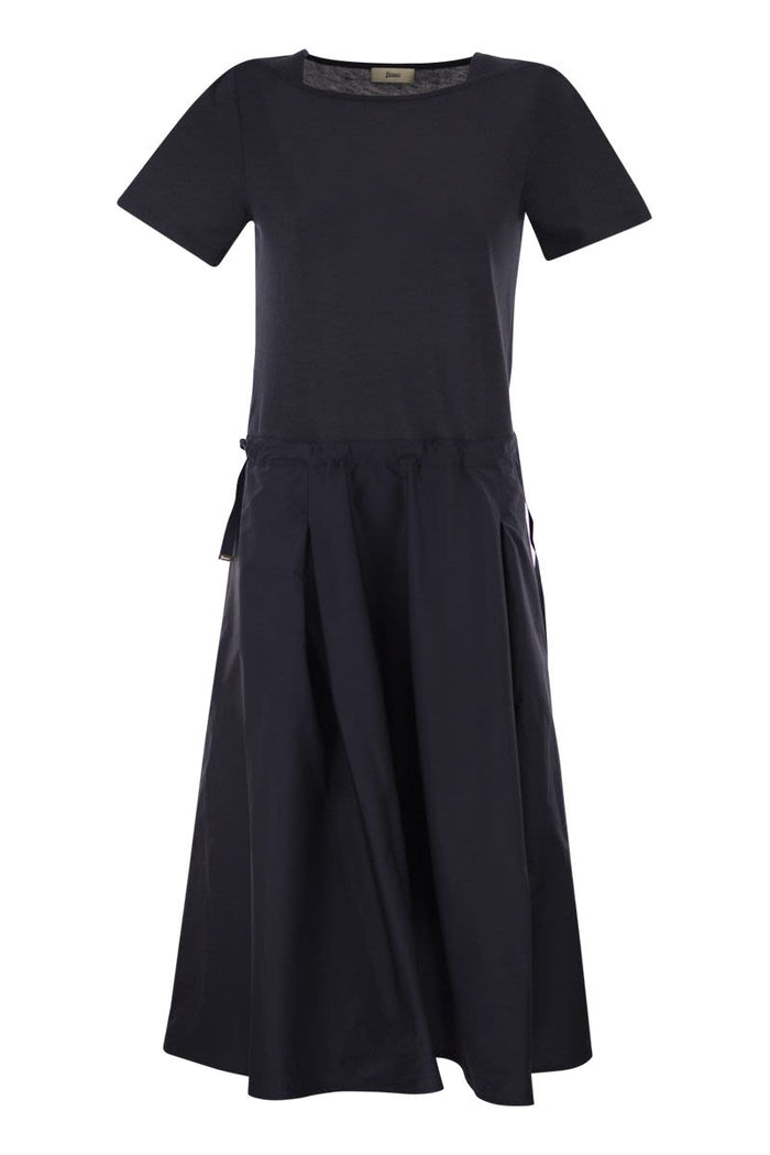 Herno Jersey And Poplin Combination Dress
