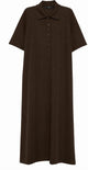 Seventy Dark Brown Polo Collar Dress