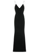 Tom Ford Black Crystal Chain Embroidery Satin Dress