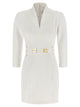 Elisabetta Franchi Logo Dress With Elastic Bands