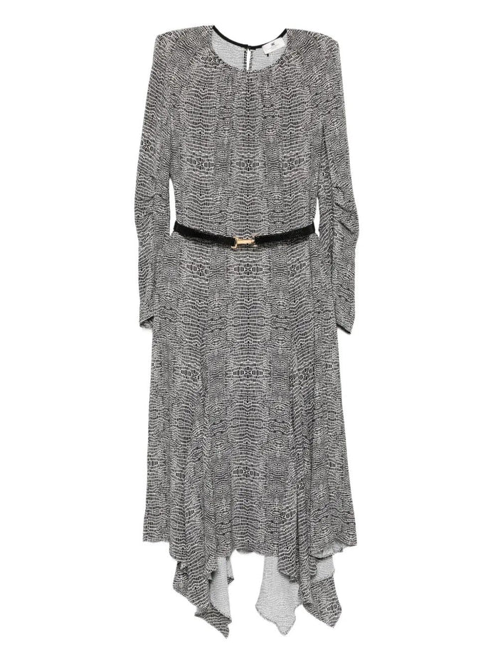Elisabetta Franchi Printed Georgette Dress