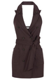 Elisabetta Franchi Brown Viscose Elastane Dress
