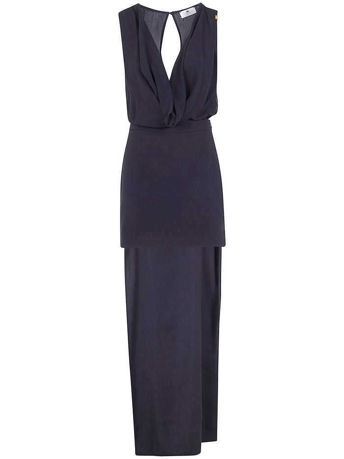 Elisabetta Franchi Asymetrical Long Dress