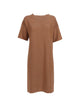 Fabiana Filippi Beige Virgin Wool Cotton Viscose Polyester Dress