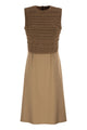 Fabiana Filippi Midi Dress With Crochet Bodice And Fluid Skirt