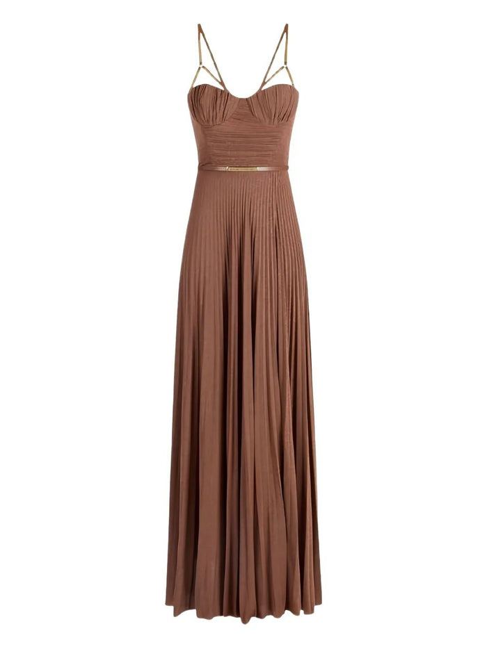 Elisabetta Franchi Leather Viscose Dress