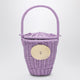 Patou Lilac Wicker Bucket Bag