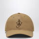 Jw Anderson Baseball Cap In Beige Waxed Cotton With Anchor Embroidery