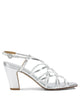 Aeyde Acacia 75Mm Silver Laminated Nappa Leather Cow Leather Heeled Sandals