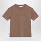 Max Mara  Hazelnut-Coloured T-Shirt In Viscose Crêpe