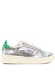 Autry Silver Polyester Nylon Cow Leather Sneakers