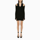 Andreādamo Black Ribbed Mini Dress With Cut Out