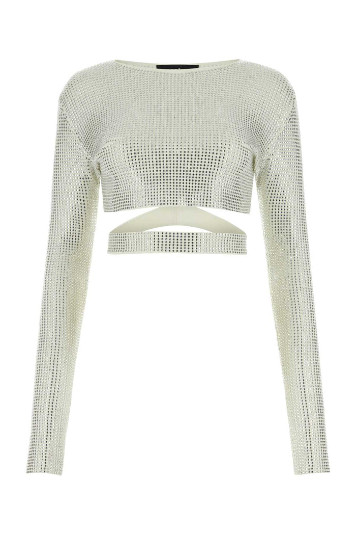 Andreadamo Embellished Viscose Blend Top