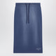 Acne Studios Navy Blue Cotton Skirt With A Splatter Effect
