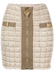 Balmain Nude Viscose Mini Skirt