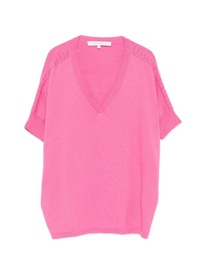 Absolut Cashmere Alyssa Flamingo Pink Cotton Top
