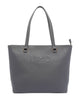 Liu Jo Grey Calf Leather Embossed Logo Bag