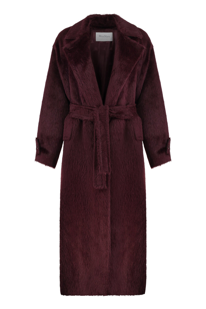 Max Mara Long Coat In Alpaca And Wool
