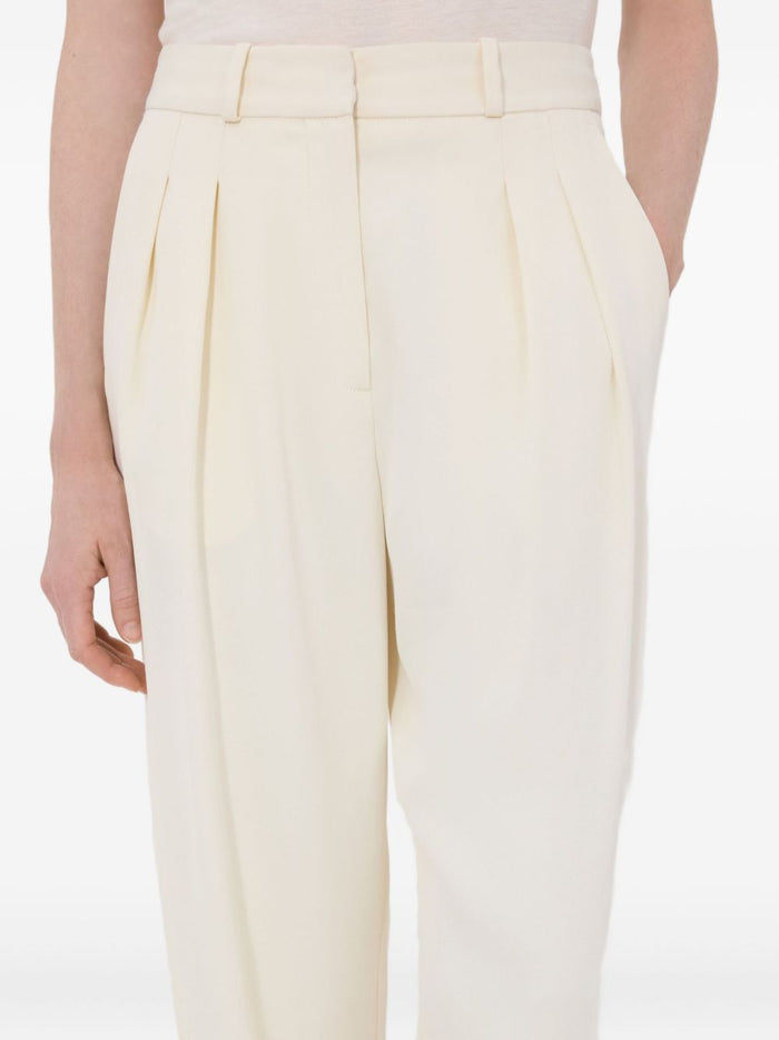 Loulou De Saison Natural Alloy Pleated Trousers