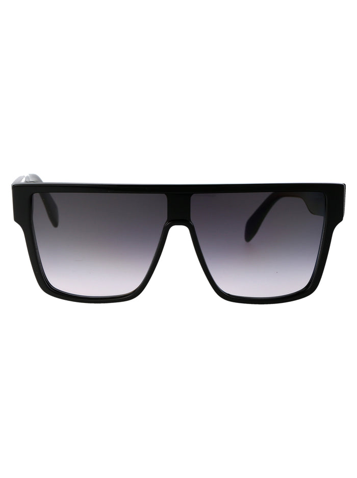 Alexander Mcqueen Black Black Grey Acetate Sunglasses