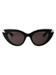 Alexander Mcqueen Black Black Grey Acetate Sunglasses