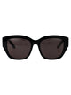 Alexander Mcqueen Black Black Grey Acetate Sunglasses