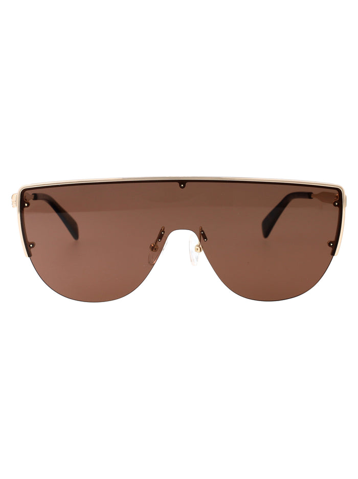 Alexander Mcqueen Gold Metal Sunglasses