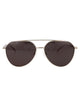Alexander Mcqueen Metallic Silver Sunglasses