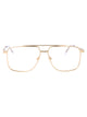 Alexander Mcqueen Gold Metal Optical Glasses