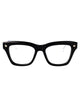Alexander Mcqueen Black Metal Optical Glasses