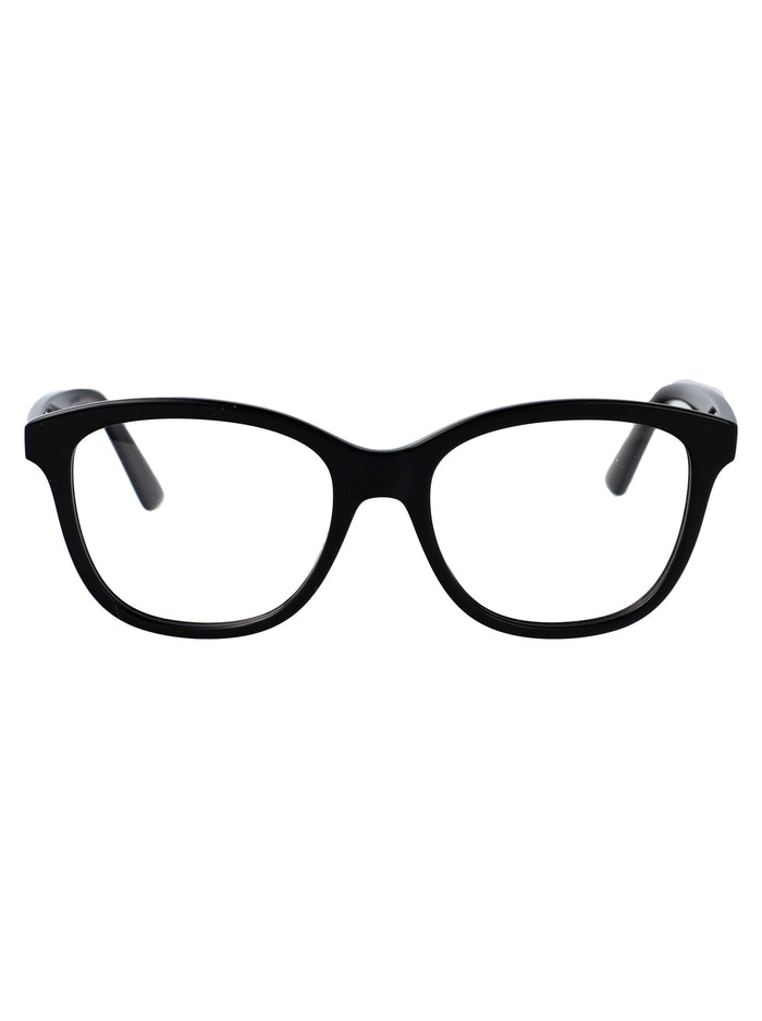 Alexander Mcqueen Black Acetate Optical Glasses