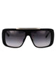 Alexander Mcqueen Black-Silver-Grey Recycled Acetate Sunglasses