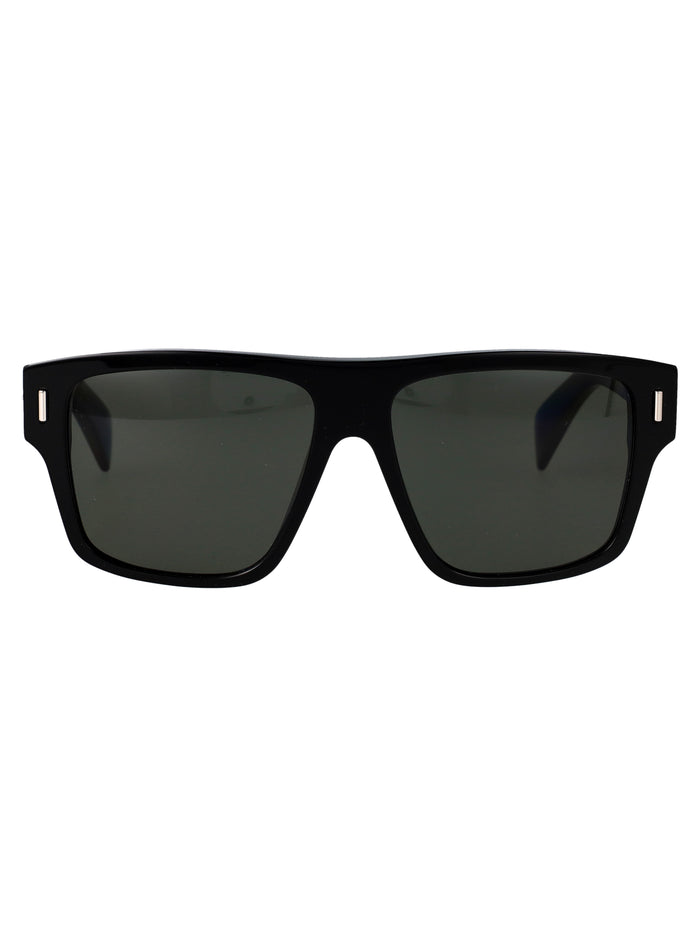 Alexander Mcqueen Black-Black-Grey Acetate Sunglasses