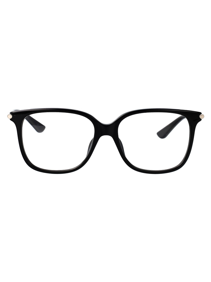 Alexander Mcqueen Black-Black-Transparent Acetate Glasses