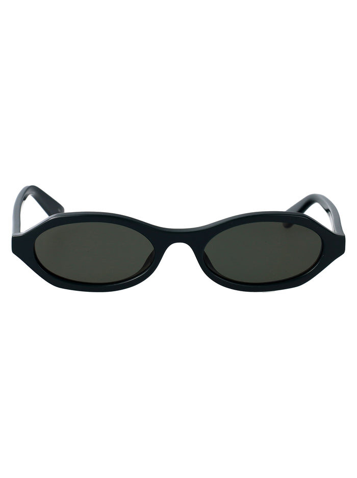 Alexander Mcqueen Green-Green-Grey Acetate Sunglasses