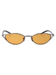 Alexander Mcqueen Ruthenium-Black-Orange Metal Sunglasses