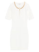 Elisabetta Franchi Ivory Silk Dress