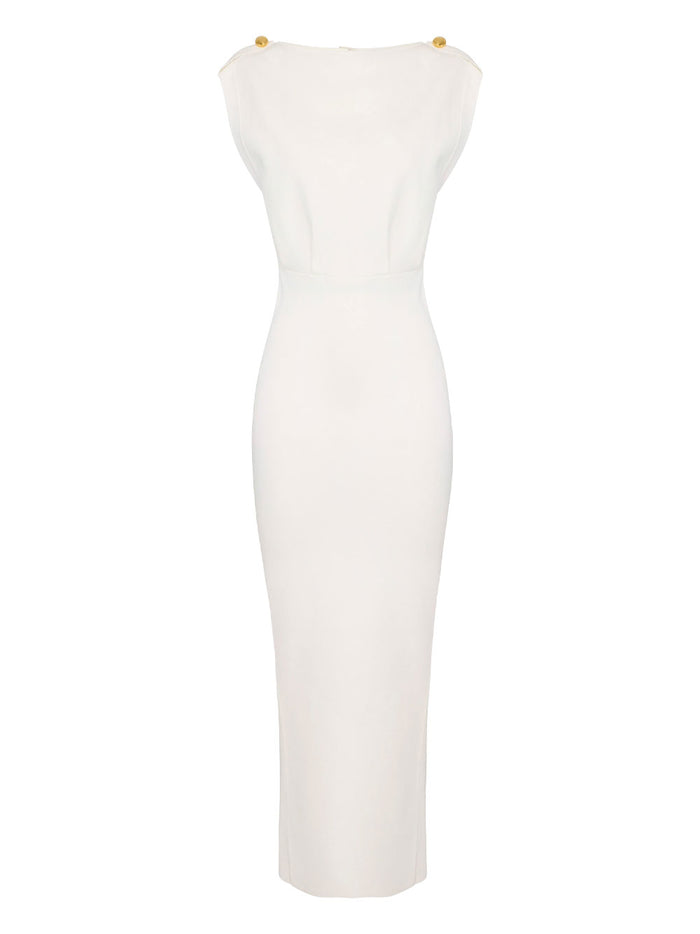 Elisabetta Franchi Red Carpet Full Milano Stitch Knit Dress