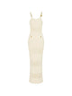 Elisabetta Franchi Elisabetta Franchi Cut-Out Chain Bouclé Maxi Dress