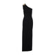 Elisabetta Franchi Black Milano Stitch Viscose Long Dress