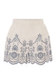 Mc2 Saint Barth Cotton Shorts With Contrasting Broderie Anglaise Embroidery