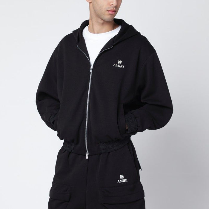 Amiri Black Cottonblend Zip Sweatshirt