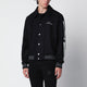 Amiri Black Wool Blend Jacket With Logo