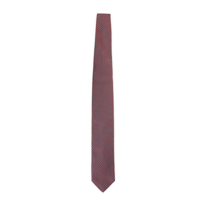 Lanvin Red Circle Dot Silk Tie