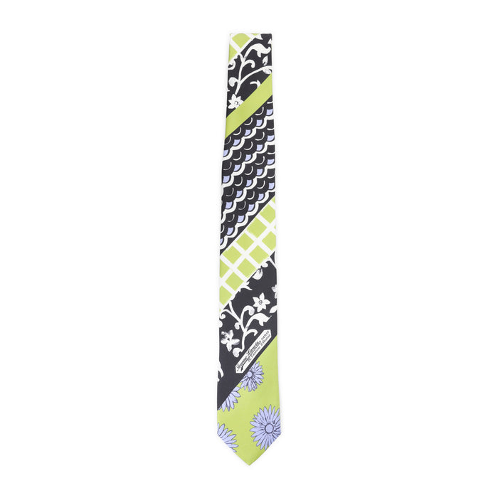 Lanvin Multicolor Patchwork Silk Tie